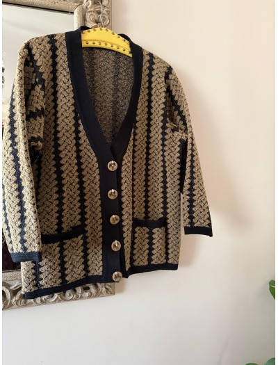 Vintage Bürümcük Dokulu Hırka 