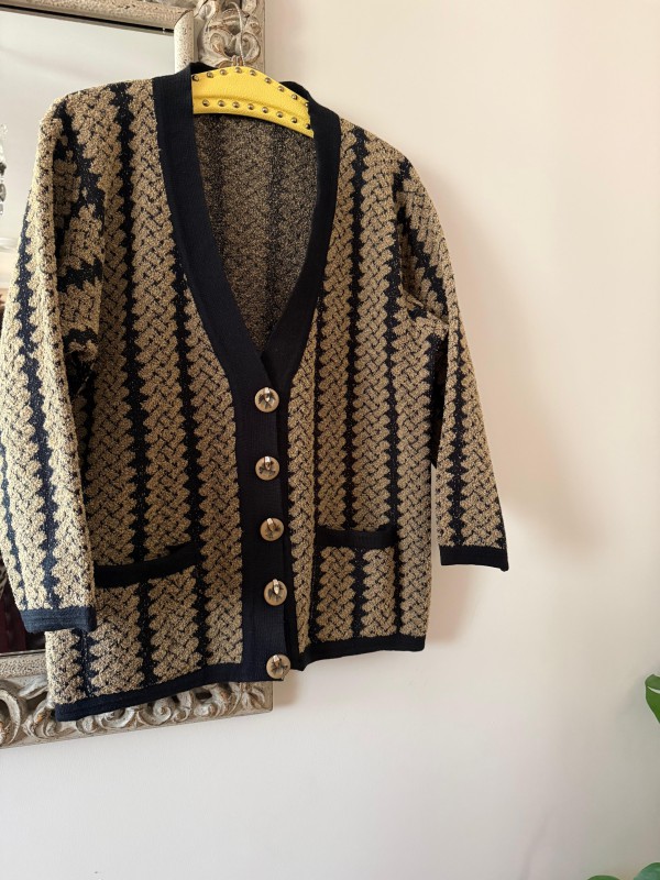 Vintage Bürümcük Dokulu Hırka 