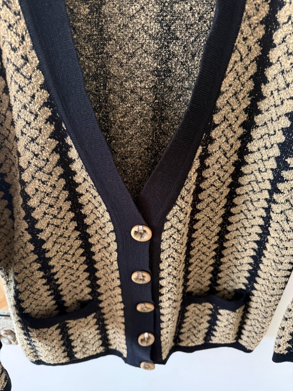 Vintage Bürümcük Dokulu Hırka 