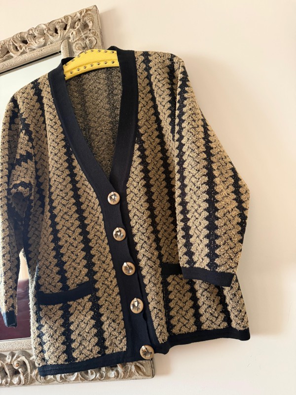 Vintage Bürümcük Dokulu Hırka 