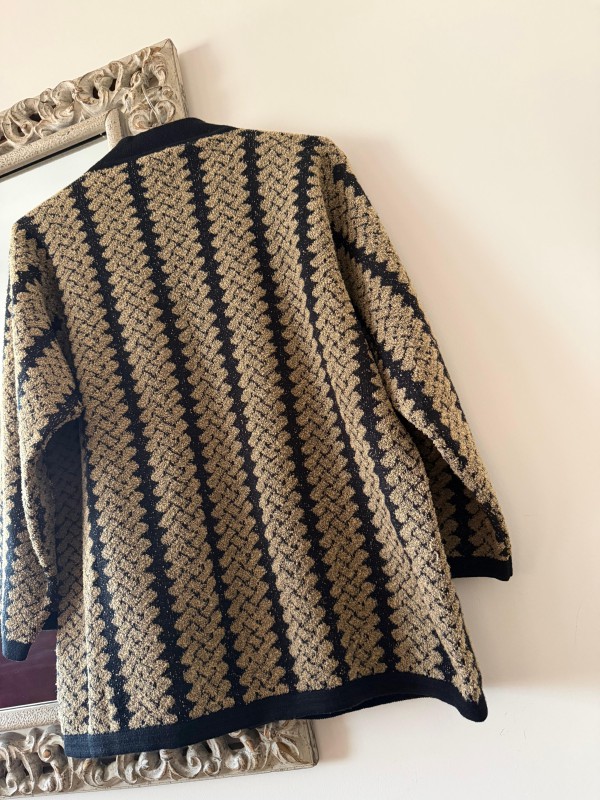 Vintage Bürümcük Dokulu Hırka 