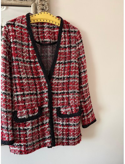 Vintage Tüvit Dokulu Hırka / Ceket 