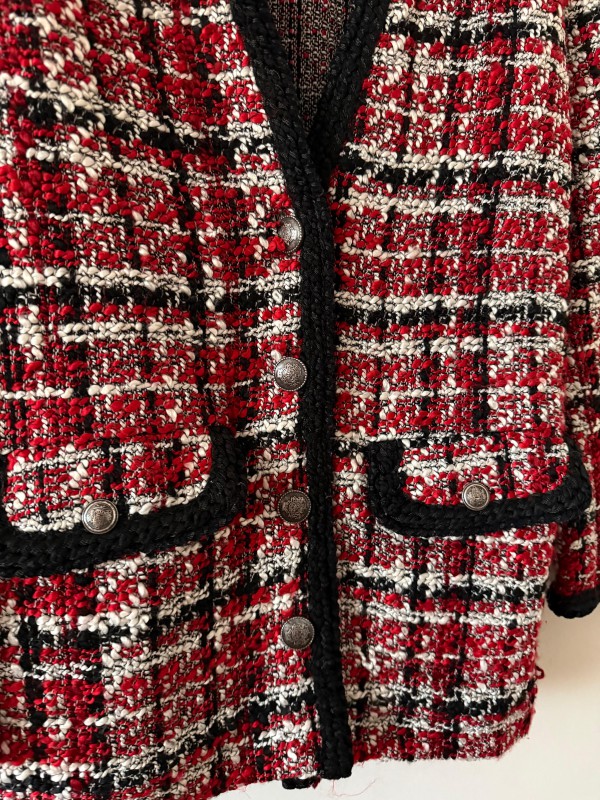 Vintage Tüvit Dokulu Hırka / Ceket 