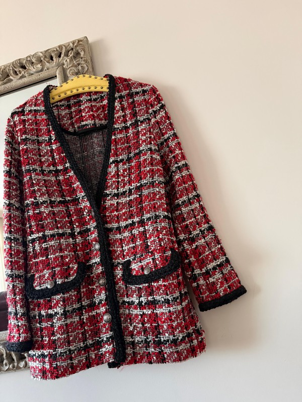Vintage Tüvit Dokulu Hırka / Ceket 