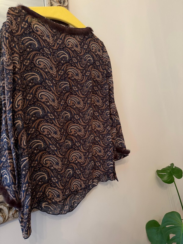 Vintage Atalar Şal Desenli Şifon Tunik