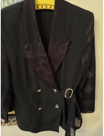Vintage 80s Siyah Abiye Ceket 