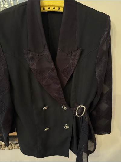 Vintage 80s Siyah Abiye Ceket 