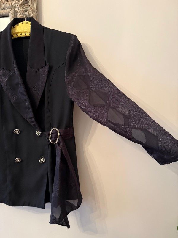 Vintage 80s Siyah Abiye Ceket 
