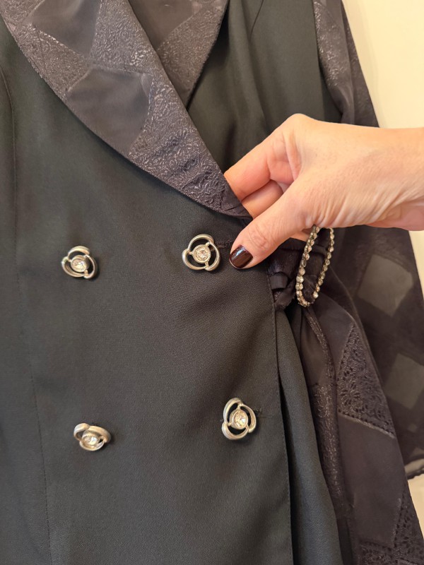 Vintage 80s Siyah Abiye Ceket 