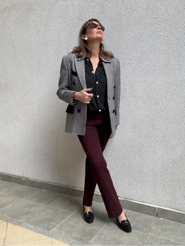 Vintage Kazayağı Yün Ceket