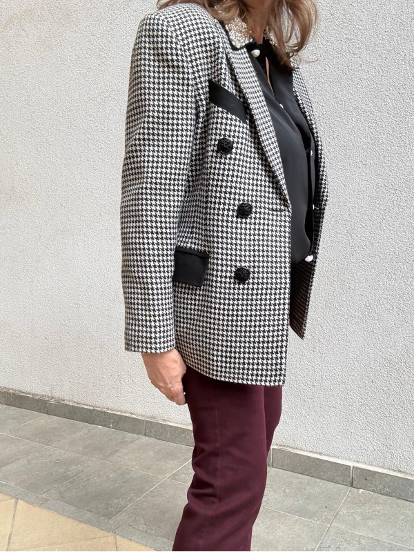 Vintage Kazayağı Yün Ceket