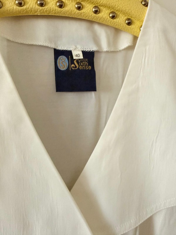 Vintage C&A Genis Yakalı  Beyaz Gömlek