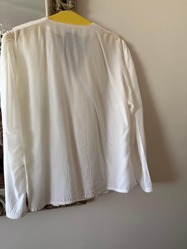 Vintage C&A Genis Yakalı  Beyaz Gömlek