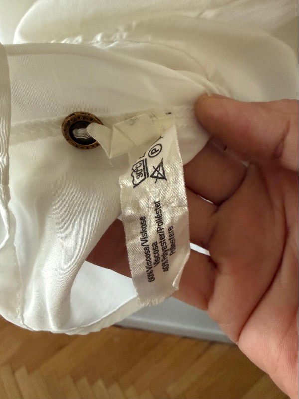 Vintage C&A Genis Yakalı  Beyaz Gömlek