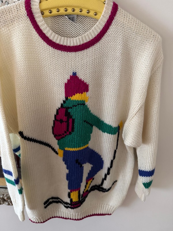 Vintage Oui Kayak Temalı Kazak