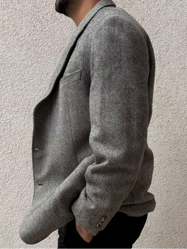 Vintage 80s Made in Germany Balıksırtı Ceket-/Kaban