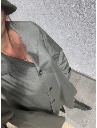 Vintage Made in Italy Haki Trençkot 