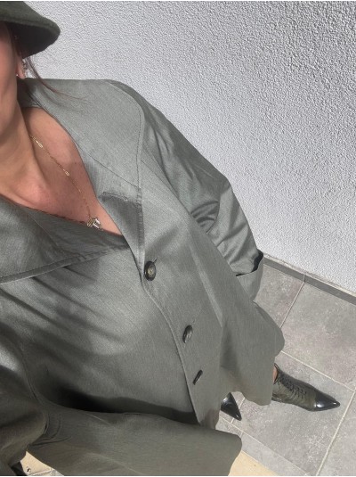 Vintage Made in Italy Haki Trençkot 