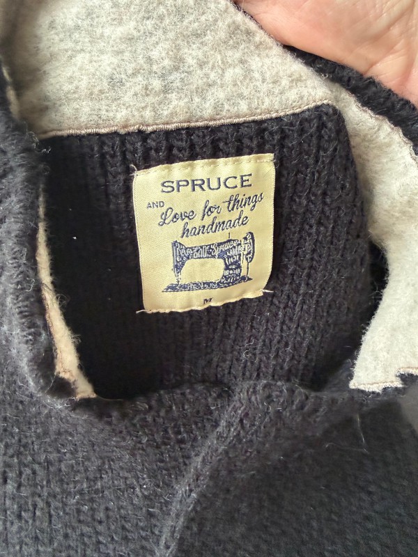 Vintage Hand Made Yün Kruvaze Hırka / Ceket