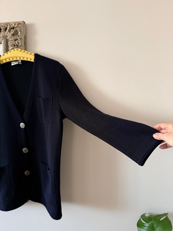 Vintage Hey Triko Çelik Örme Hırka / Ceket