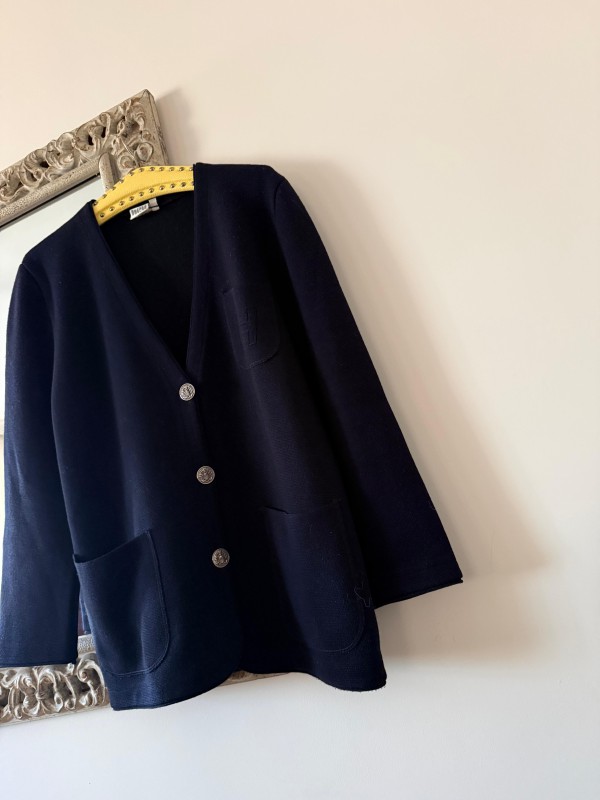 Vintage Hey Triko Çelik Örme Hırka / Ceket