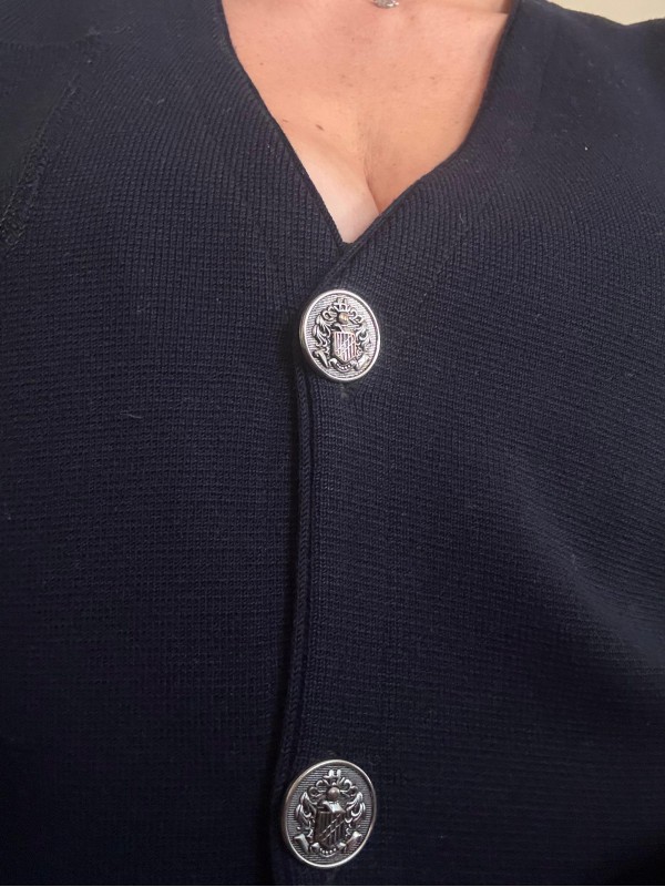 Vintage Hey Triko Çelik Örme Hırka / Ceket