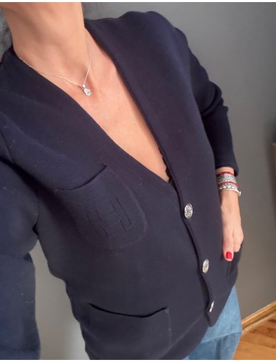 Vintage Hey Triko Çelik Örme Hırka / Ceket