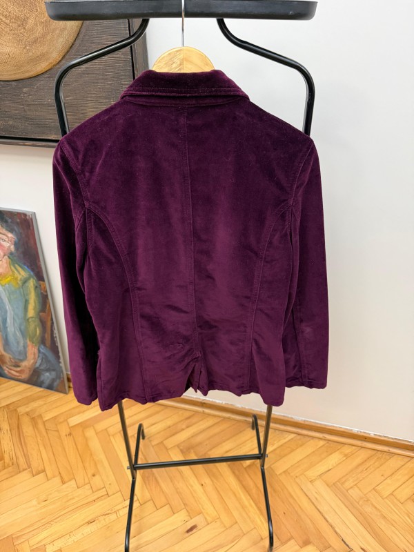 Vintage Mor Kadife Blazer