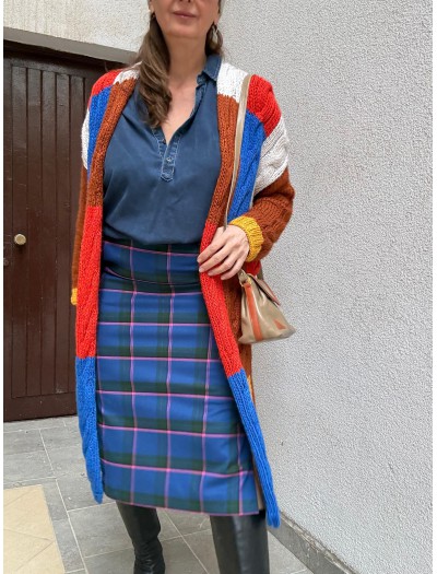 Vintage Ekose Kalem Etek