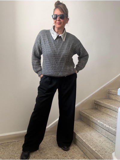 Vintage Yün & Angora Haki Kazak 