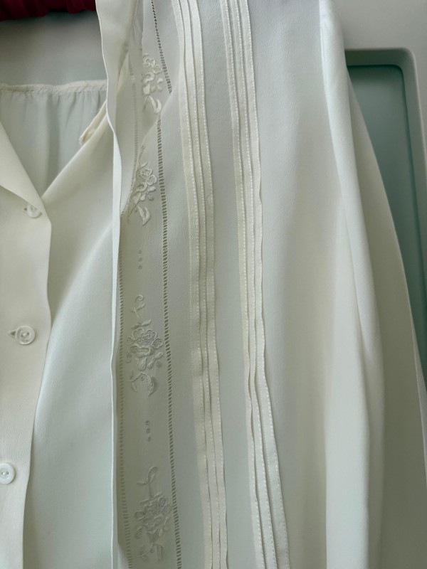 Vintage Marianne Von Osten İpek Gömlek