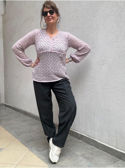 Vintage Lila Ajurlu Kazak