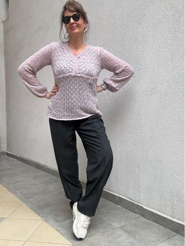 Vintage Lila Ajurlu Kazak