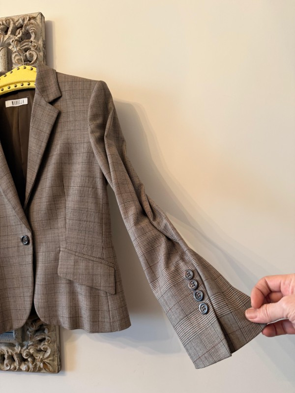 Marella Kahverengi Ekose Ceket 