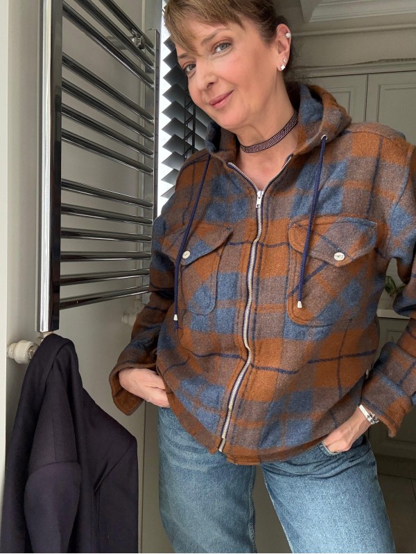 Vintage Made in USA Kapüşonlu Oduncu Gömlek 