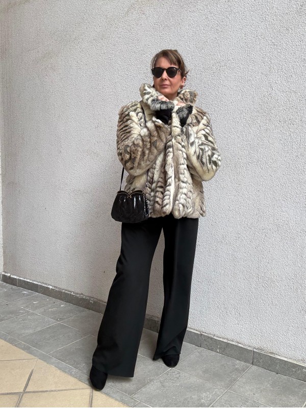 Premium Vintage Kısa Bej Peluş