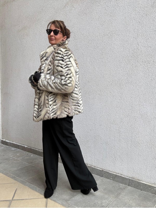 Premium Vintage Kısa Bej Peluş