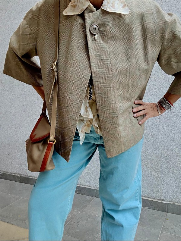 Vintage Made in Germany Ekose Ceket