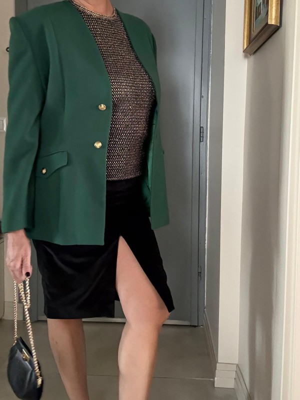 Vintage Yeşil Blazer 