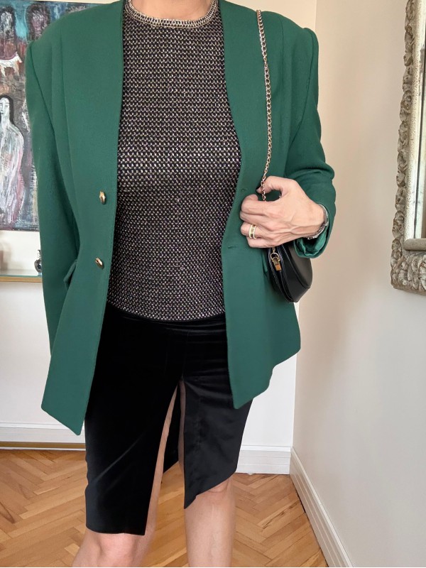 Vintage Yeşil Blazer 