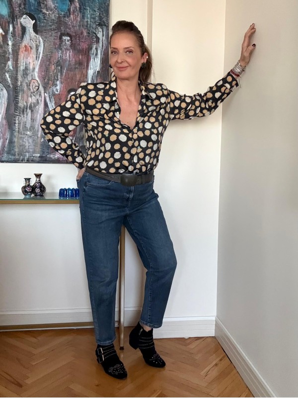 Vintage Desenli Gömlek