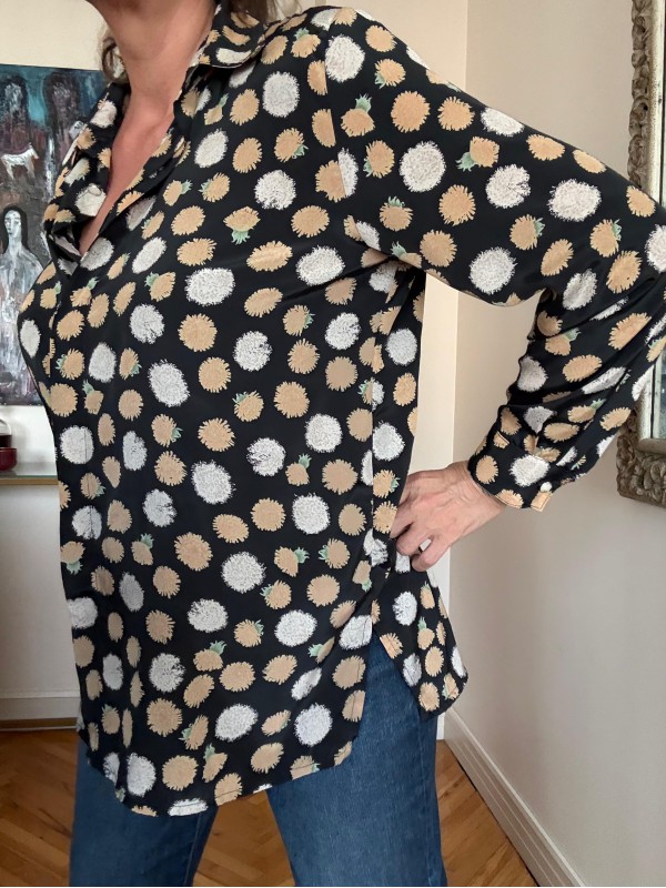 Vintage Desenli Gömlek