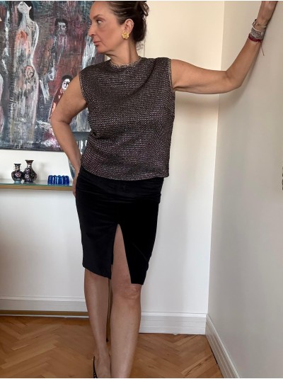 Vintage Beymen Kadife Kalem Etek