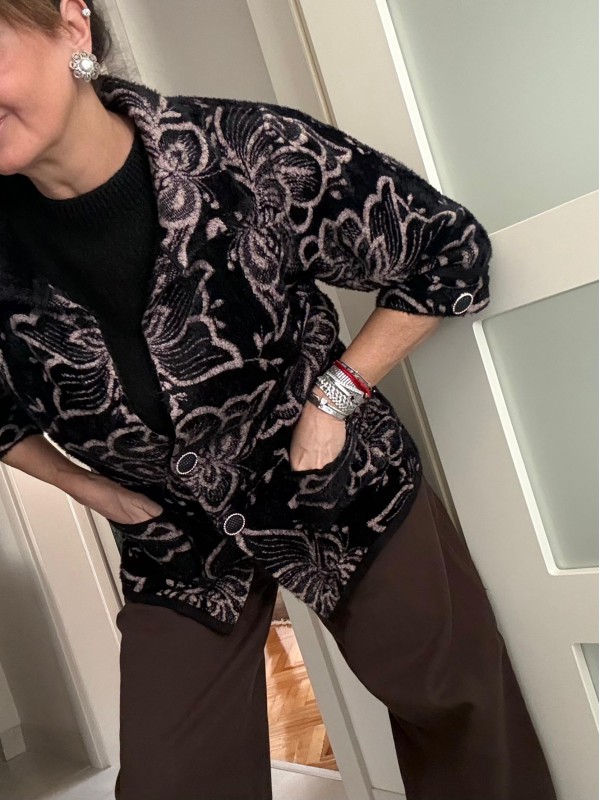 Vintage Siyah Triko TwinSet 