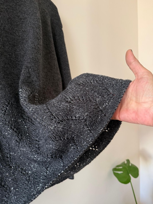 Vintage Made in Italy Gri Boğazlı Kazak 