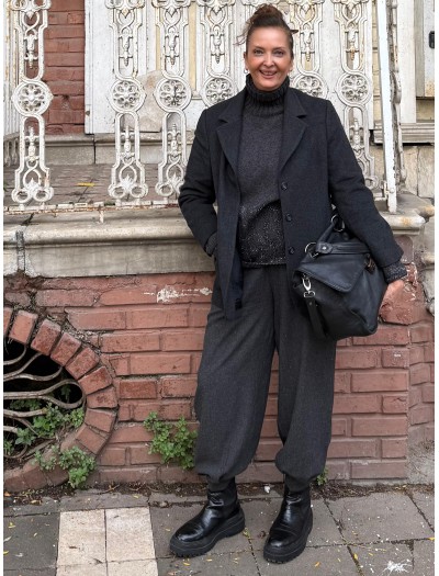 Vintage Made in Italy Gri Boğazlı Kazak Vintage Made in Italy Gri Boğazlı Kazak