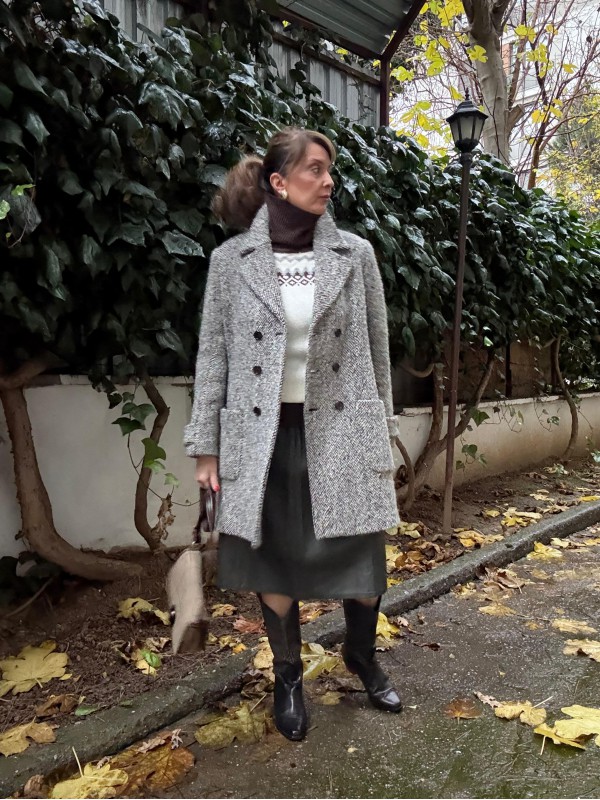 Tüvit Kruvaze Vintage Kaban