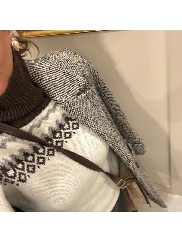 Vintage Jakarlı Boğazlı Kazak/ Tunik