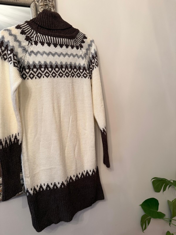 Vintage Jakarlı Boğazlı Kazak/ Tunik