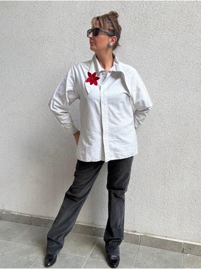 Vintage Vakko Çizgili Gömlek 